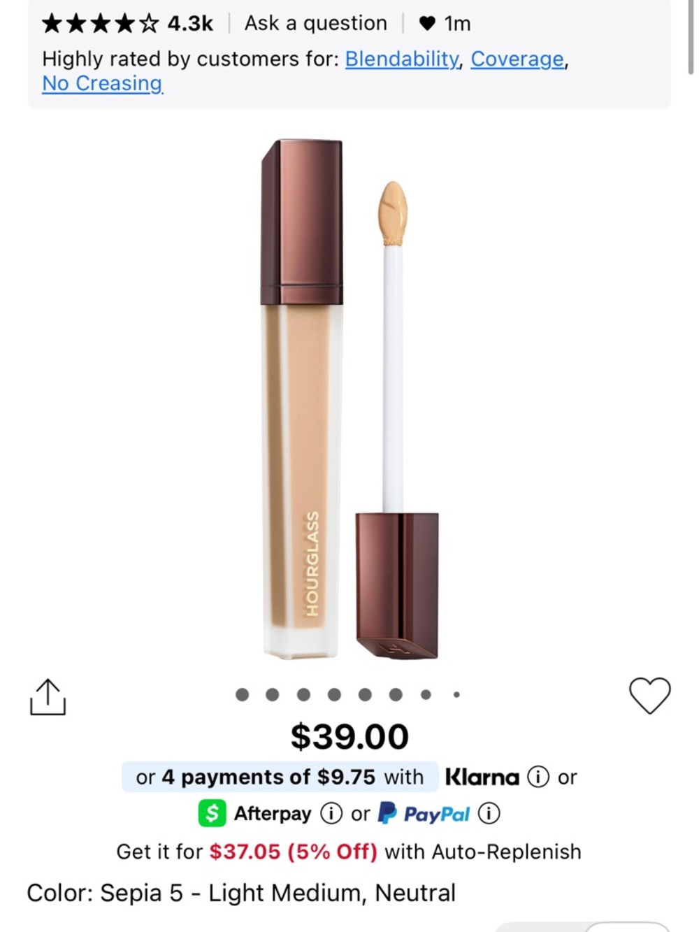 Hourglass Vanish Airbrush Concealer - Deep Brown Box